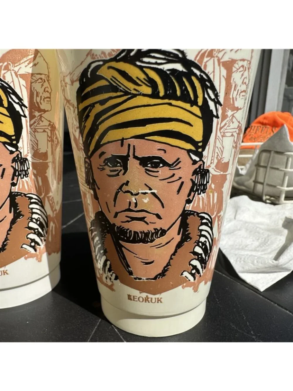 VINTAGE 1970S SLURPEE CUPS WILD WEST CHIEFS CALAMITY JANE LOT OF 6
